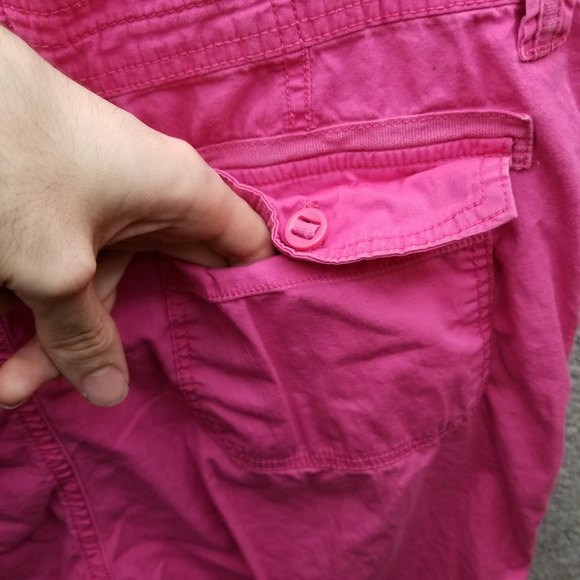 Caribbean Joe Women's 12P Cuffable Pink Bermuda Shorts 35" 11" 10.75" - Picture 7 of 8